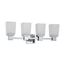 Parker 4 Light Vanity Fixture w/ Sandstone Etched Glass