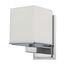 Bento 1 Light Vanity Fixture w/ Satin White Glass