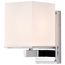 Bento 1 Light Vanity Fixture w/ Satin White Glass