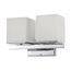 Bento 2 Light Vanity Fixture w/ Satin White Glass