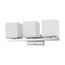 Bento 3 Light Vanity Fixture w/ Satin White Glass