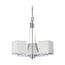 Bento 3 Light Chandelier w/ Satin White Glass