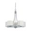 Bento 5 Light Chandelier w/ Satin White Glass