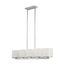 Bento 5 Light Island Pendant w/ Satin White Glass