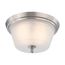 Surrey 2 Light Flush Dome Fixture w/ Frosted Glass