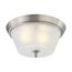 Surrey 3 Light Flush Dome Fixture w/ Frosted Glass