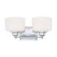 Soho 2 Light Vanity Fixture w/ Satin White Glass