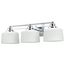 Soho 3 Light Vanity Fixture w/ Satin White Glass