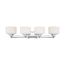 Soho 4 Light Vanity Fixture w/ Satin White Glass