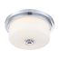 Soho 2 Light Medium Flush Fixture w/ Satin White Glass