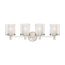 Decker 4 Light Vanity Fixture w/ Clear and Frosted Glass