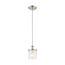 Decker 1 Light Mini Pendant w/ Clear and Frosted Glass