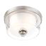 Decker 2 Light Medium Flush Fixture w/ Clear and Frosted Glass