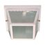 2 Light 10" Carport Flush Mount w/ Textured Frosted Glass