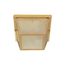 2 Light 10" Carport Flush Mount w/ Textured Frosted Glass