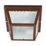 2 Light 10" Carport Flush Mount w/ Textured Frosted Glass