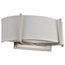 Gemini 2 Light Wall Sconce w/ Slate Gray Fabric Shade