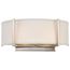 Gemini 2 Light Wall Sconce w/ Slate Gray Fabric Shade