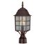 Adams 1 Light 17" Outdoor Post w/ Frosted Glass