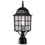 Adams 1 Light 17" Outdoor Post w/ Frosted Glass