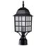 Adams 1 Light 17" Outdoor Post w/ Frosted Glass