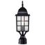 Adams 1 Light 17" Outdoor Post w/ Frosted Glass