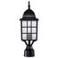 Adams 1 Light 17" Outdoor Post w/ Frosted Glass