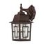 Banyan 1 Light 12" Outdoor Wall w/ Clear Water Glass