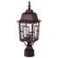 Banyan 1 Light 17" Outdoor Post w/ Clear Water Glass