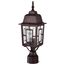 Banyan 1 Light 17" Outdoor Post w/ Clear Water Glass
