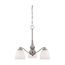 Patton 3 Light Chandelier (Arms Down) w/ Frosted Glass