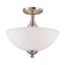 Patton 3 Light Semi-Flush w/ Frosted Glass
