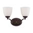 Patton 2 Light Vanity Fixture w/ Frosted Glass