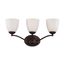 Patton 3 Light Vanity Fixture w/ Frosted Glass