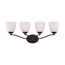 Patton 4 Light Vanity Fixture w/ Frosted Glass
