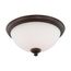 Patton 3 Light Flush Fixture w/ Frosted Glass