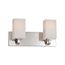 Vista 2 Light Vanity Fixture w/ Etched Opal Glass