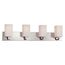 Vista 4 Light Vanity Fixture w/ Etched Opal Glass
