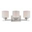 Parallel 3 Light Vanity Fixture w/ Etched Opal Glass