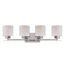 Parallel 4 Light Vanity Fixture w/ Etched Opal Glass