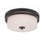 Parallel 3 Light Flush Fixture w/ Etched Opal Glass