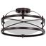 Ginger 2 Light Semi-Flush w/ Etched Opal Glass