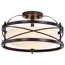 Ginger 2 Light Semi-Flush w/ Etched Opal Glass