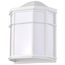 1 Light 10" Cage Lantern Wall Fixture Die Cast Linen Acrylic Lens