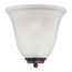 Empire 1 Light Wall Sconce Mahogany Bronze w/ Frosted Glass
