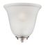Empire 1 Light Wall Sconce Brushed Nickel w/ Frosted Glass