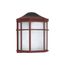 1 Light 10" Cage Lantern Wall Fixture Die Cast Linen Acrylic Lens