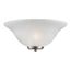 Ballerina 1 Light Wall Sconce Brushed Nickel w/ Alabaster Glass