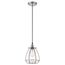 Vintage 1 Light Caged Pendant Vintage Lamp Included