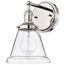 Vintage 1 Light Sconce w/ Clear Glass Vintage Lamp Included